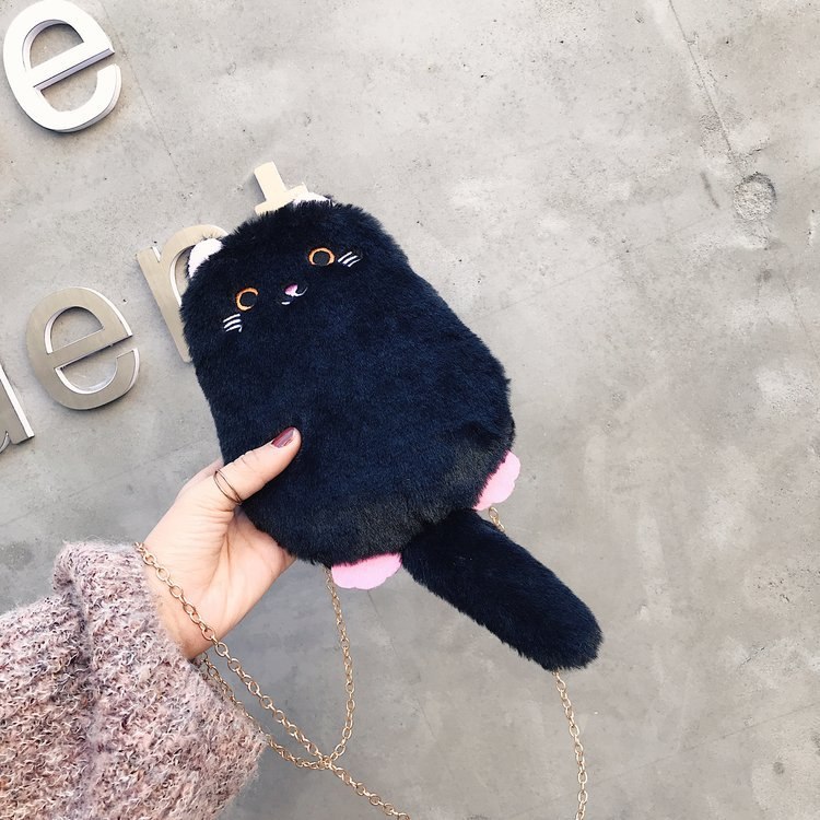 stuffed cat purse