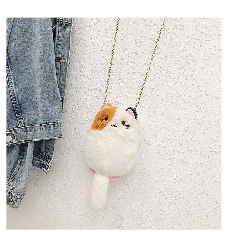 stuffed cat purse