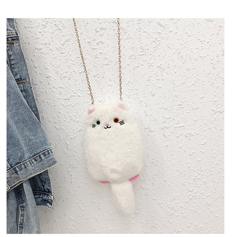 stuffed cat purse