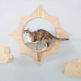 Give Your Cat the Moon, the Sun & the Stars with these Whimsical Cat Wall Shelf Components