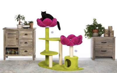 New Product Alert! Stunning Pink Lotus Flower Themed Cat Trees!