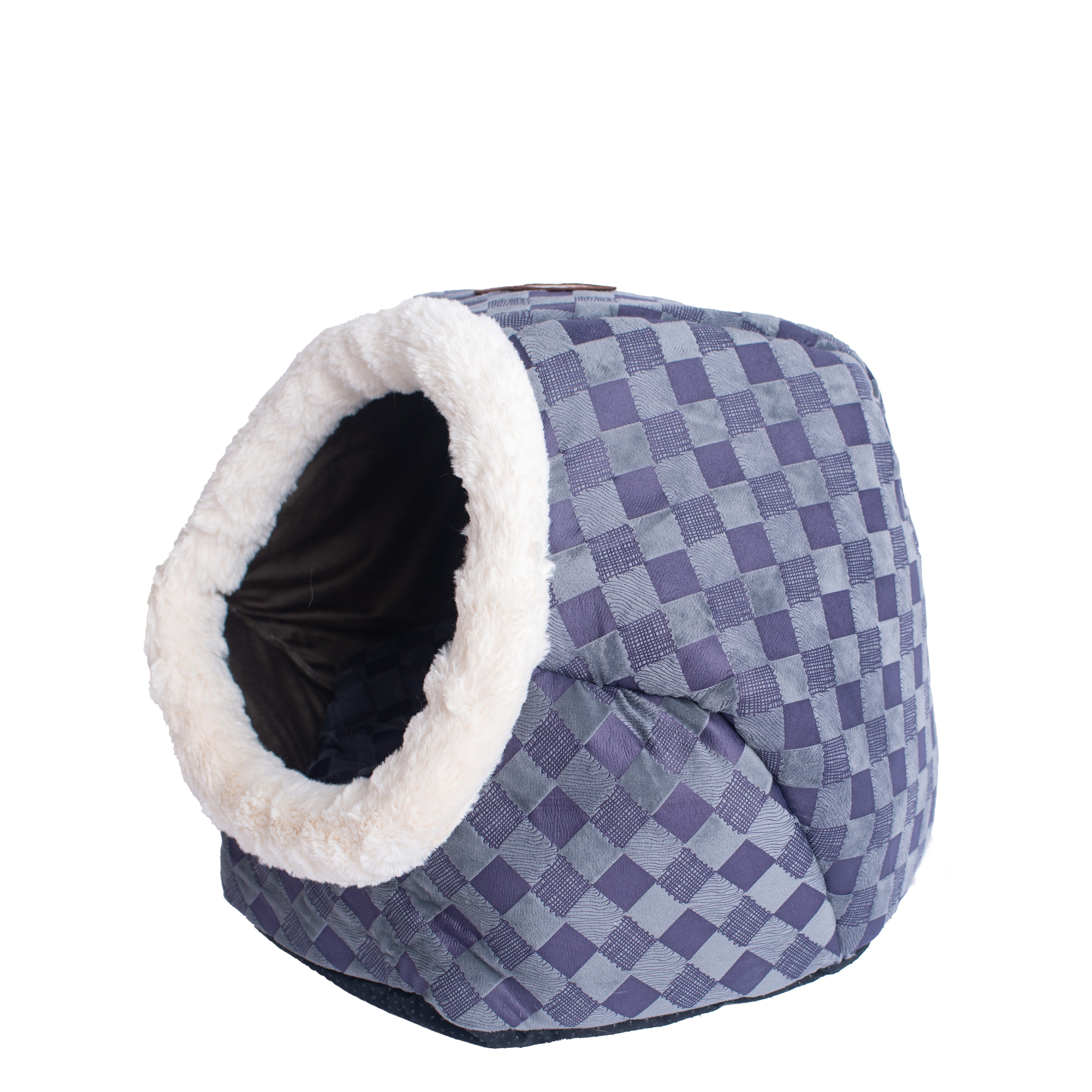 Cuddle Cave Cat Bed C44 Blue Checkered - C44 - CatsPlay Superstore