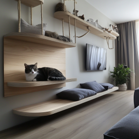 Small Apartment, Big Cat? Space-Saving Wall-Mounted Shelves for Cats Who Love to Climb