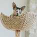 Uno Basket Wood and Woven Cat Tree