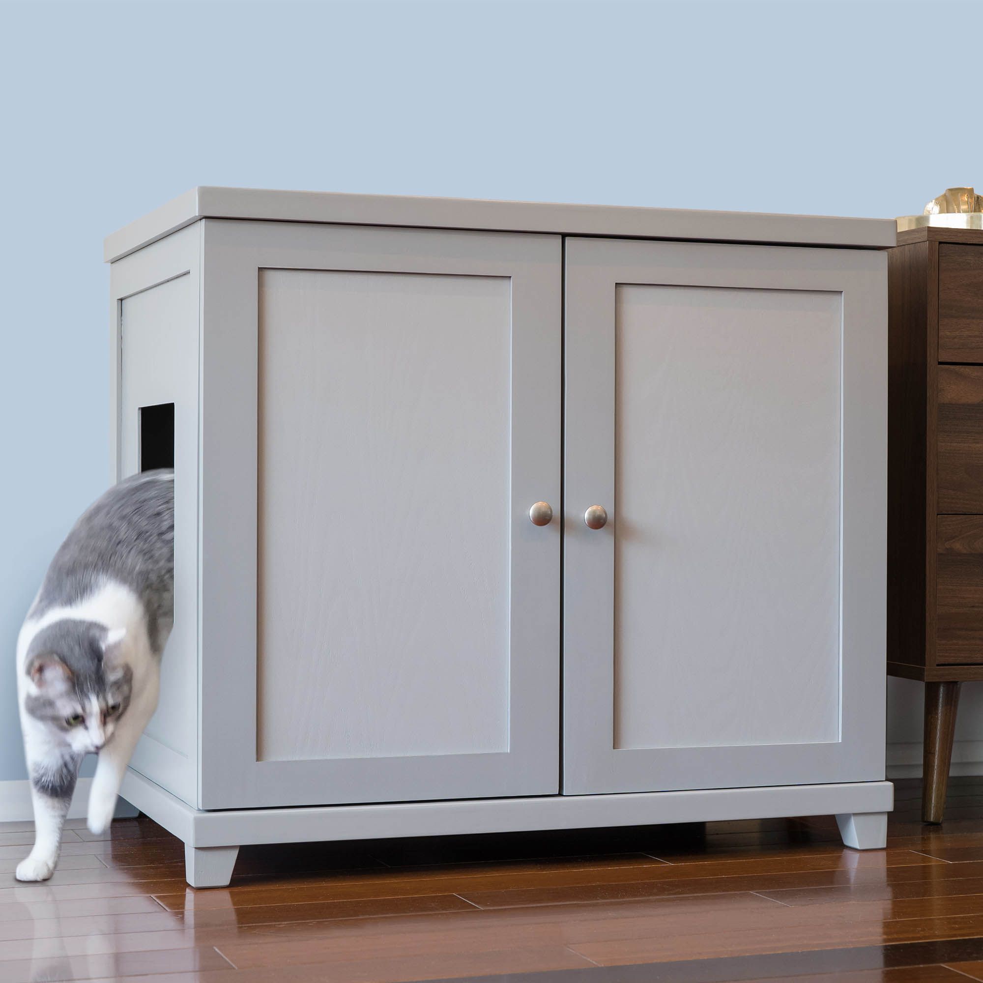 Deluxe Cat Litterbox Cabinet - Modern Style - CatsPlay Superstore