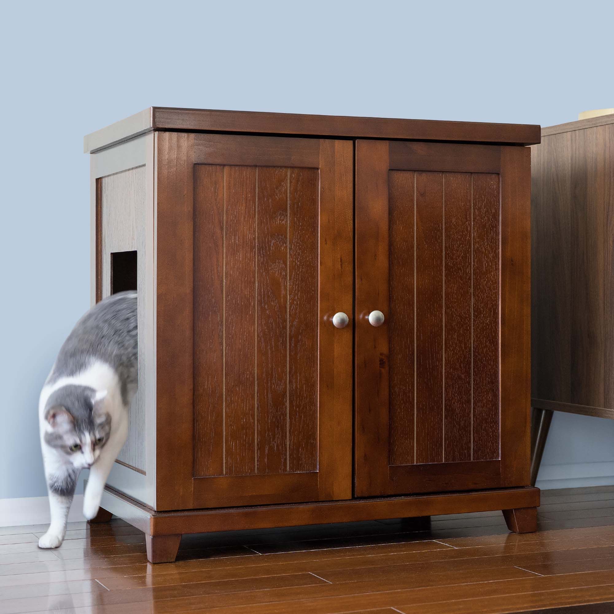 Deluxe Cat Litterbox Cabinet - Cottage Style - CatsPlay Superstore