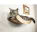 Handcrafted Wooden Floating Wave Cat Wall Shelf