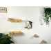 (2) Double Feeder Cat Wall Shelves + (3) Cat Round Wall Steps