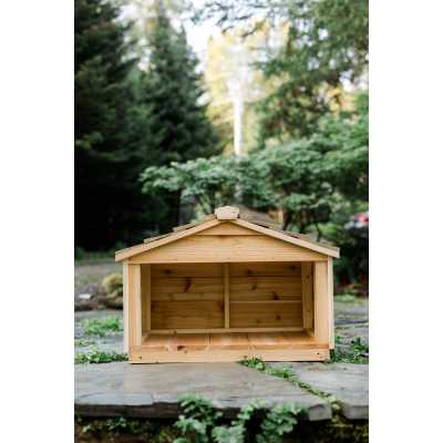 Medium Outdoor Cedar Cat or Dog Feeding Station