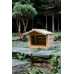 Small Outdoor Cedar Cat or Dog Feeding Station