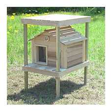 20 Inch Cedar Cat House with Platform, Loft