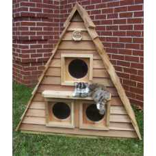 Cedar Duplex Cat House - CatsPlay Superstore