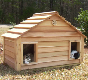 Cedar Duplex Cat House - CatsPlay Superstore