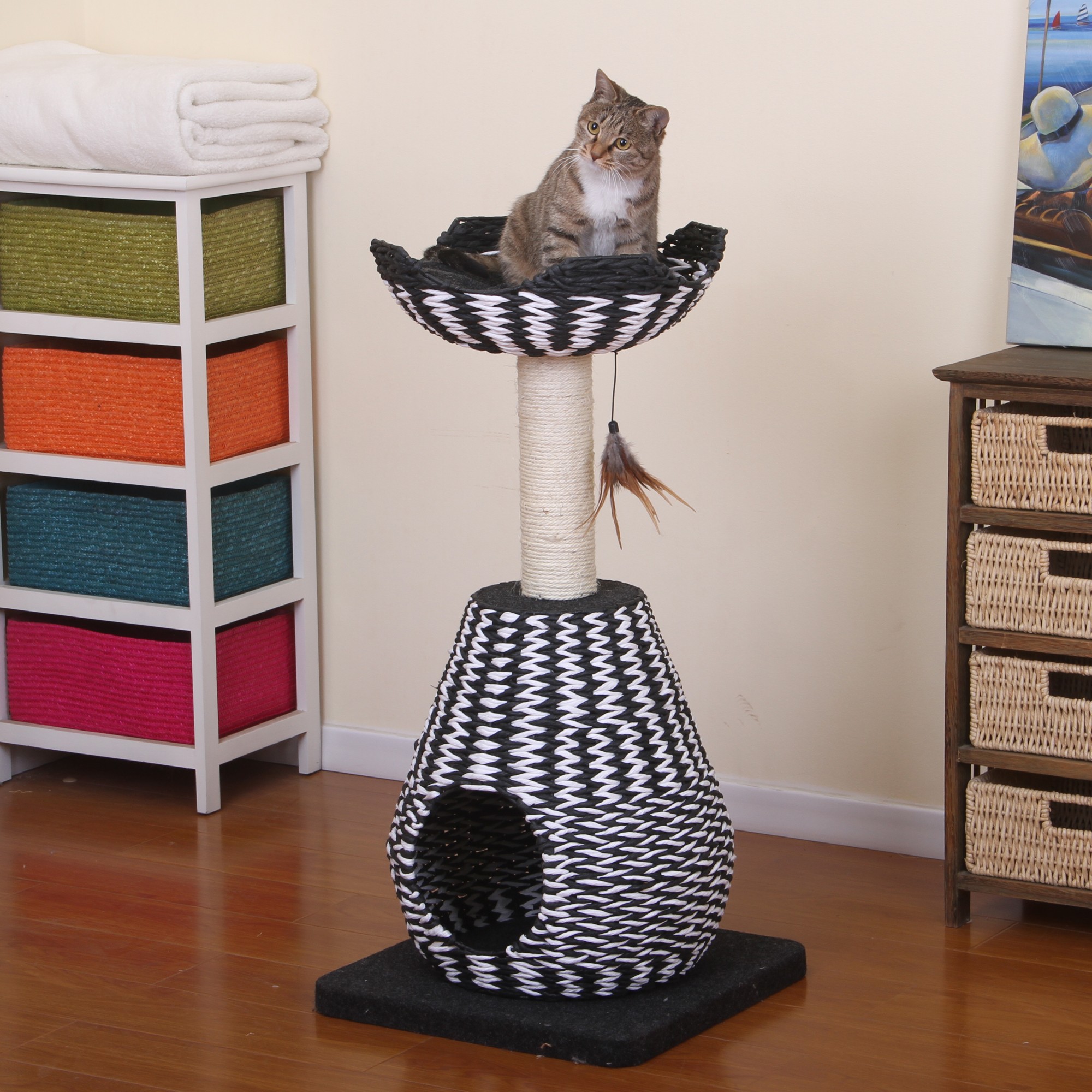 King Cat Tree with Woven Baskets CatsPlay Superstore