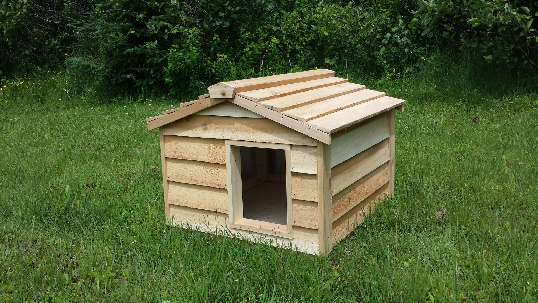 Large Cedar Insulated Cat or Small Dog House - CatsPlay Superstore