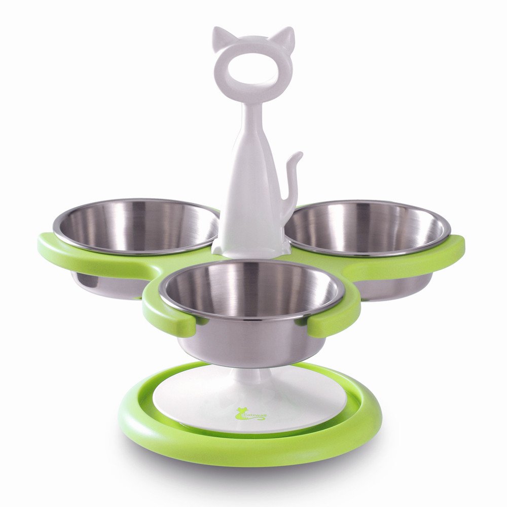 Multi Cat Raised Feeder 3 Bowl CatsPlay Superstore   Multi Cat Raised Feeder 3 Bowl 5 1000x1000 