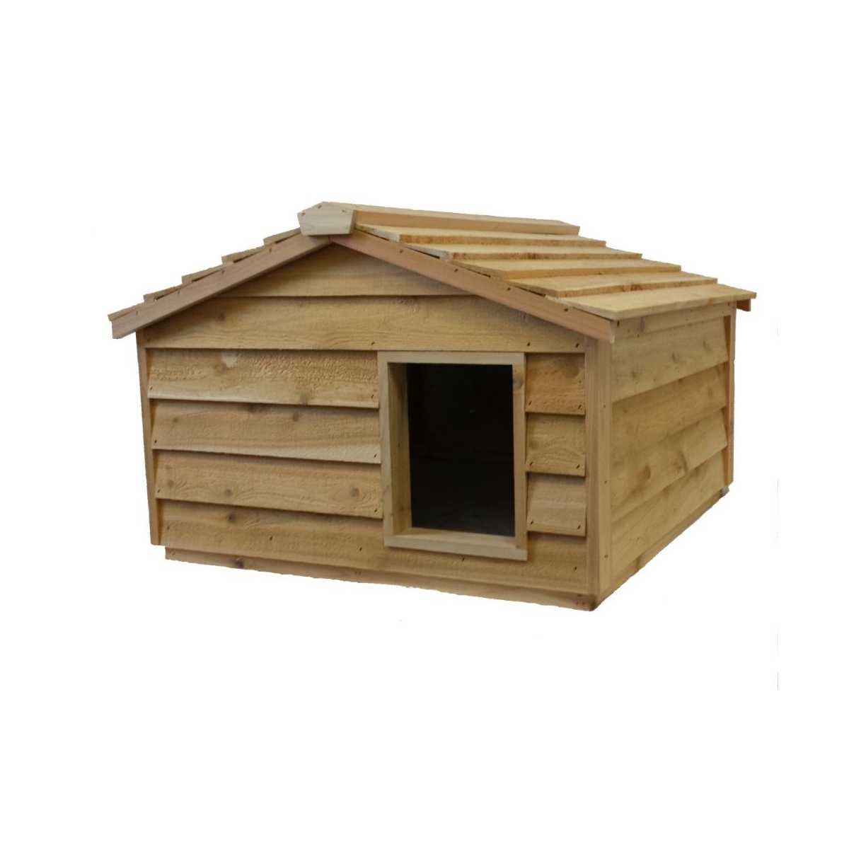 Extra Large Cedar Insulated Cat  or Small  Dog House  CatsPlay Superstore