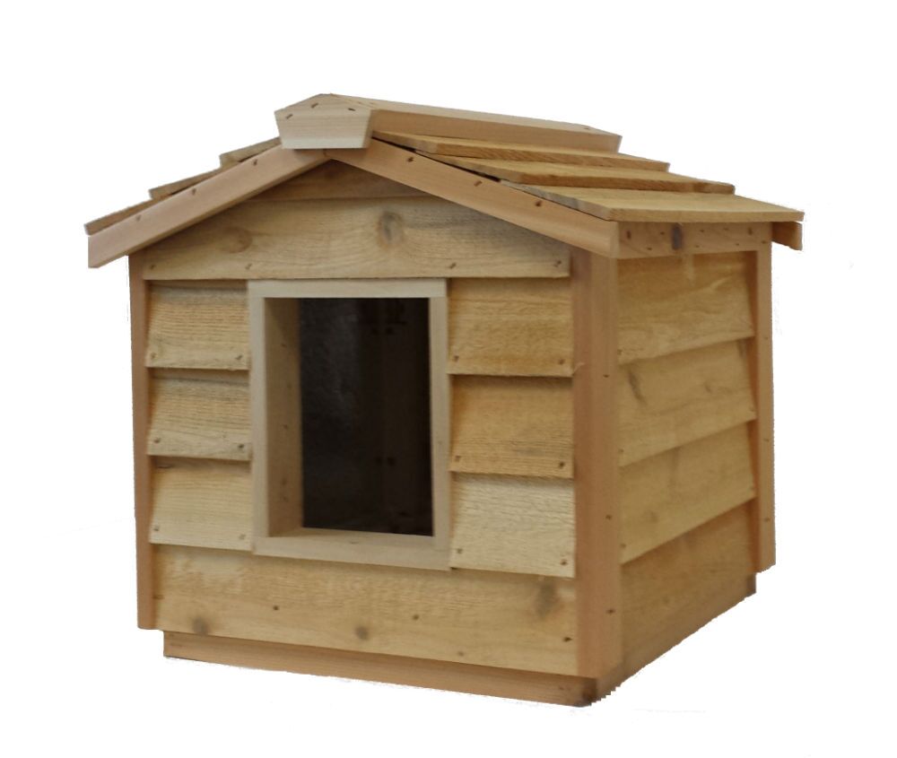 Small Cedar Insulated Cat or Small Dog House - CatsPlay Superstore